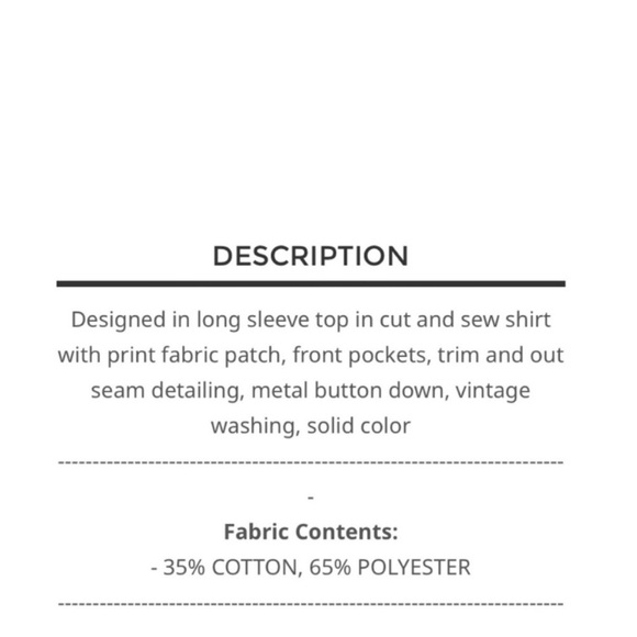 $35 start No. 18 ⬇️Pretty POL vintage wash top shacket - Picture 5 of 5